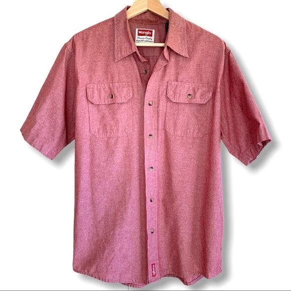 Wrangler Two Pocket Button Down short Sleeve Top - Picture 1 of 7